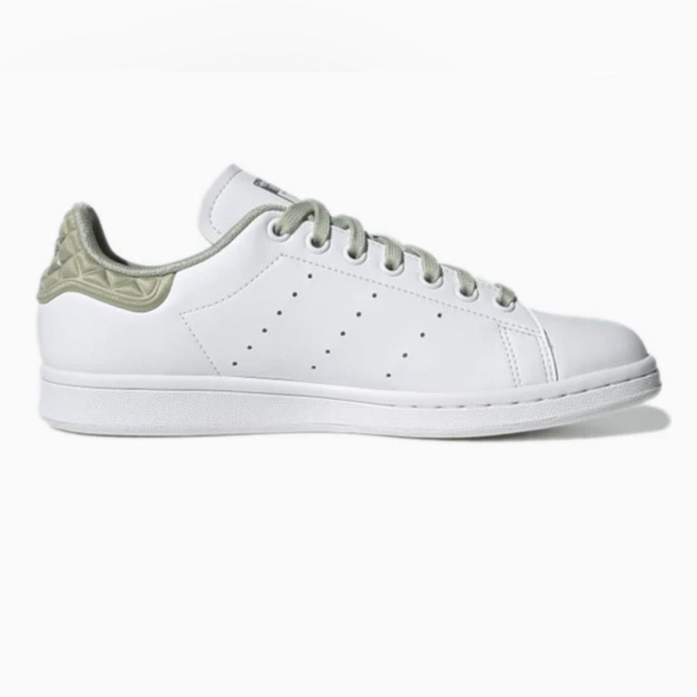 ADIDAS stan smith white matte silver quilted sneaker